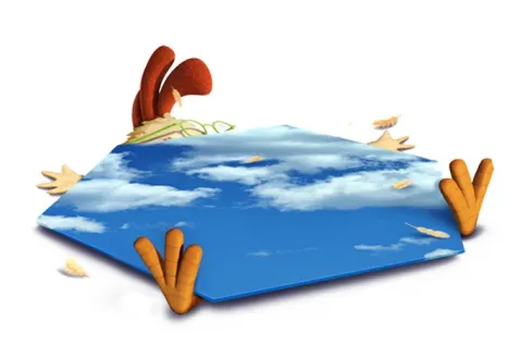Chicken Little has been crushed under a chunky of sky