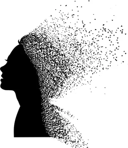 dissolving silhouette