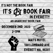 the bookfair vs book fair debate continues! make up your mind anarchists! the bookfair vs book fair debate continues! make up your mind anarchists!