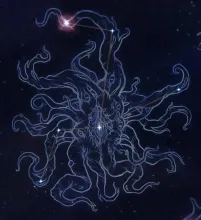 "The primal chaos, Lord of all... the blind idiot god—Azathoth," "The primal chaos, Lord of all... the blind idiot god—Azathoth,"
