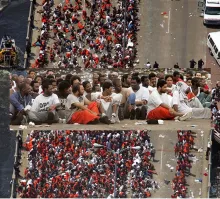 evacuation of Orleans Parish Prison after hurricane Katrina evacuation of Orleans Parish Prison after hurricane Katrina