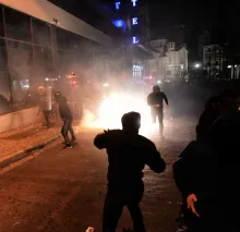 image from telegram attack on greek train hq