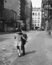 little girl and boy hugging each other little girl and boy hugging each other