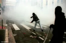 throwing stones at fog