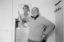 French socialist writer Daniel Guérin at his home in 1977.  French socialist writer Daniel Guérin at his home in 1977.