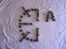 the ccf symbol made with the removed bolts, nice the ccf symbol made with the removed bolts, nice