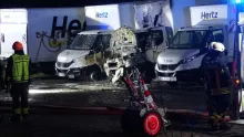 hertz trucks all blown up after some anarchy hertz trucks all blown up after some anarchy