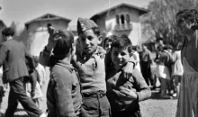 In this newly discovered photo by Kati Horna, three boys play in a palace that had been converted into a school in 1937. In this newly discovered photo by Kati Horna, three boys play in a palace that had been converted into a school in 1937.