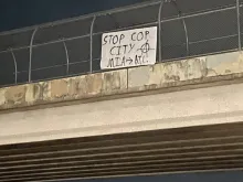 Anarchists Drop Banners Across Miami Anarchists Drop Banners Across Miami