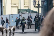 In picture - armed AntiMaidan thugs in Odesa, 2nd of May 2014. In picture - armed AntiMaidan thugs in Odesa, 2nd of May 2014.