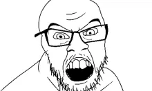 apparently this meme is called "soyjack"