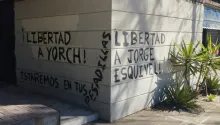 Freedom for Yorch! We will be in your nightmares! Freedom for Jorge Esquivel! Freedom for Yorch! We will be in your nightmares! Freedom for Jorge Esquivel!